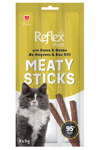 REFLEX PLUS 3'LÜ STİCK KEDİ KAZ ETLİ